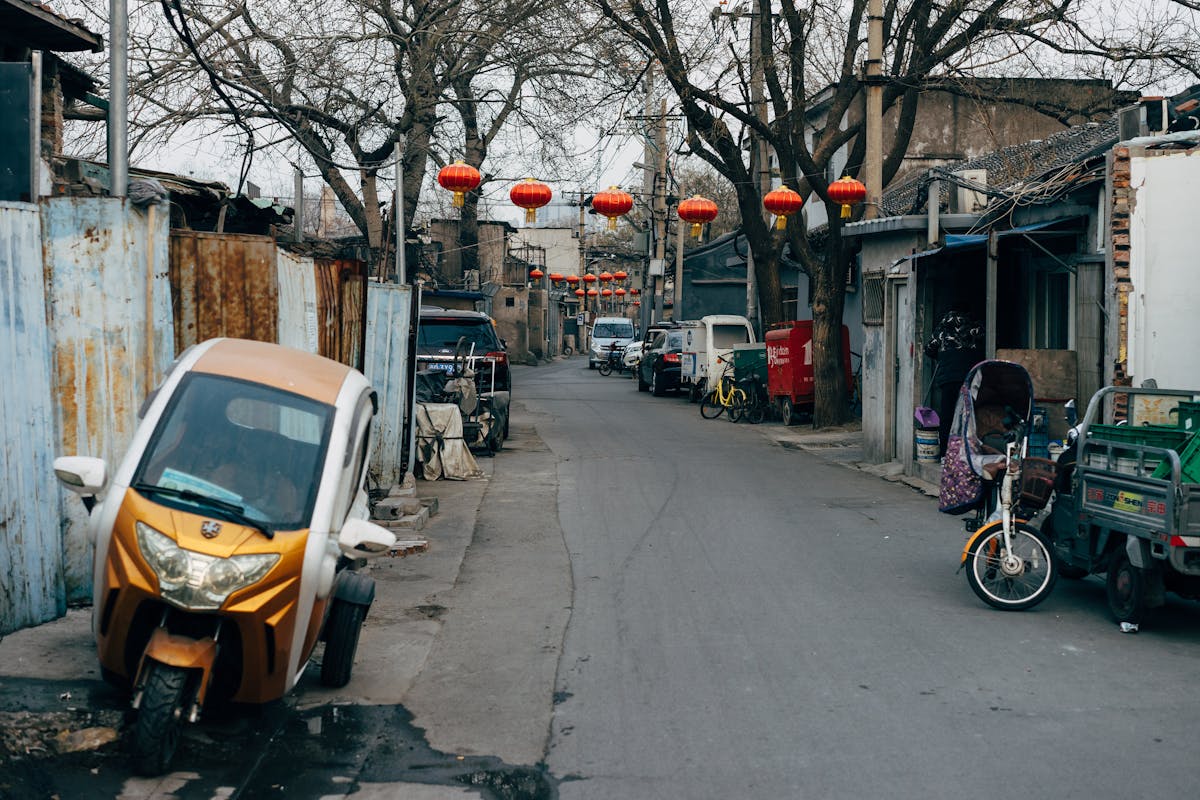 A classic Beijing hutong alley — the real soul of the city